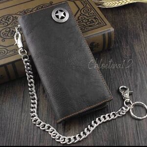 🎉HP🎉Men Leather Biker wallet card holder with chain